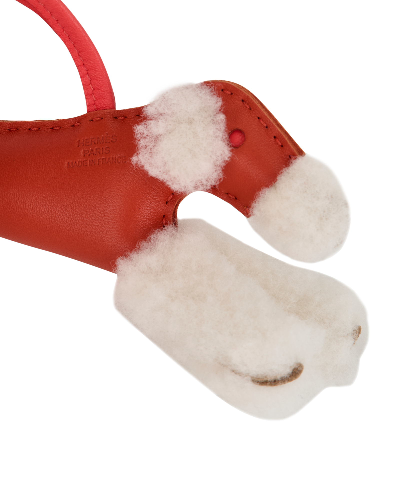 Hermes Budy Charm, &pound;320, Accessories, Orange, Leather/Shearling, Other view